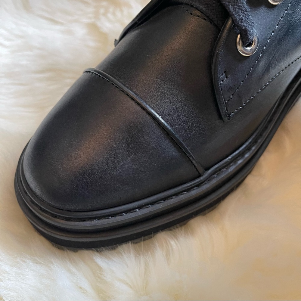 🆕 NWT + Box - Schutz Maylova Leather Ankle Combat Boots - 7 - Picture 4 of 10